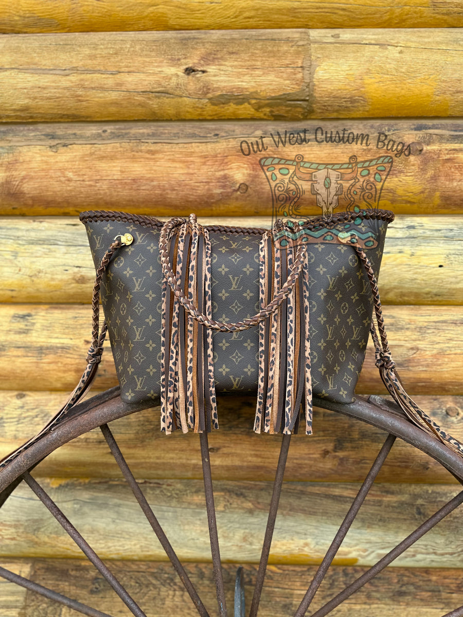 Out West Monogram Neverfull MM Revamped Extended Straps Braided