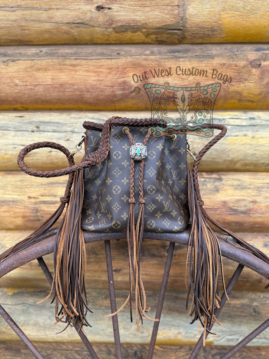 Black Fringe Leather LV Crossbody Handbag – Tootsie Lou's Boutique