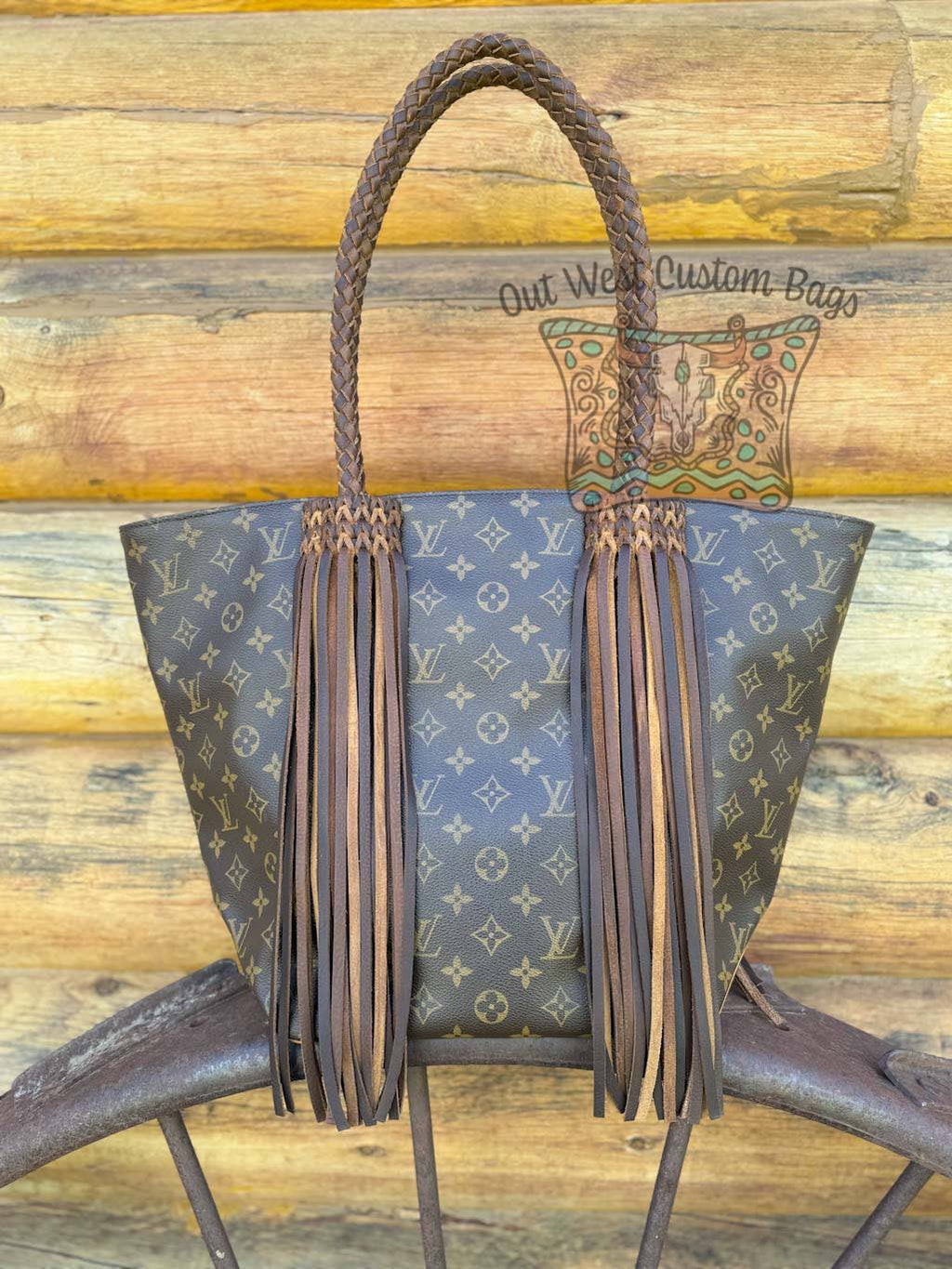 RTS Out West Sac Shopping Tote Braided Leather Fringe