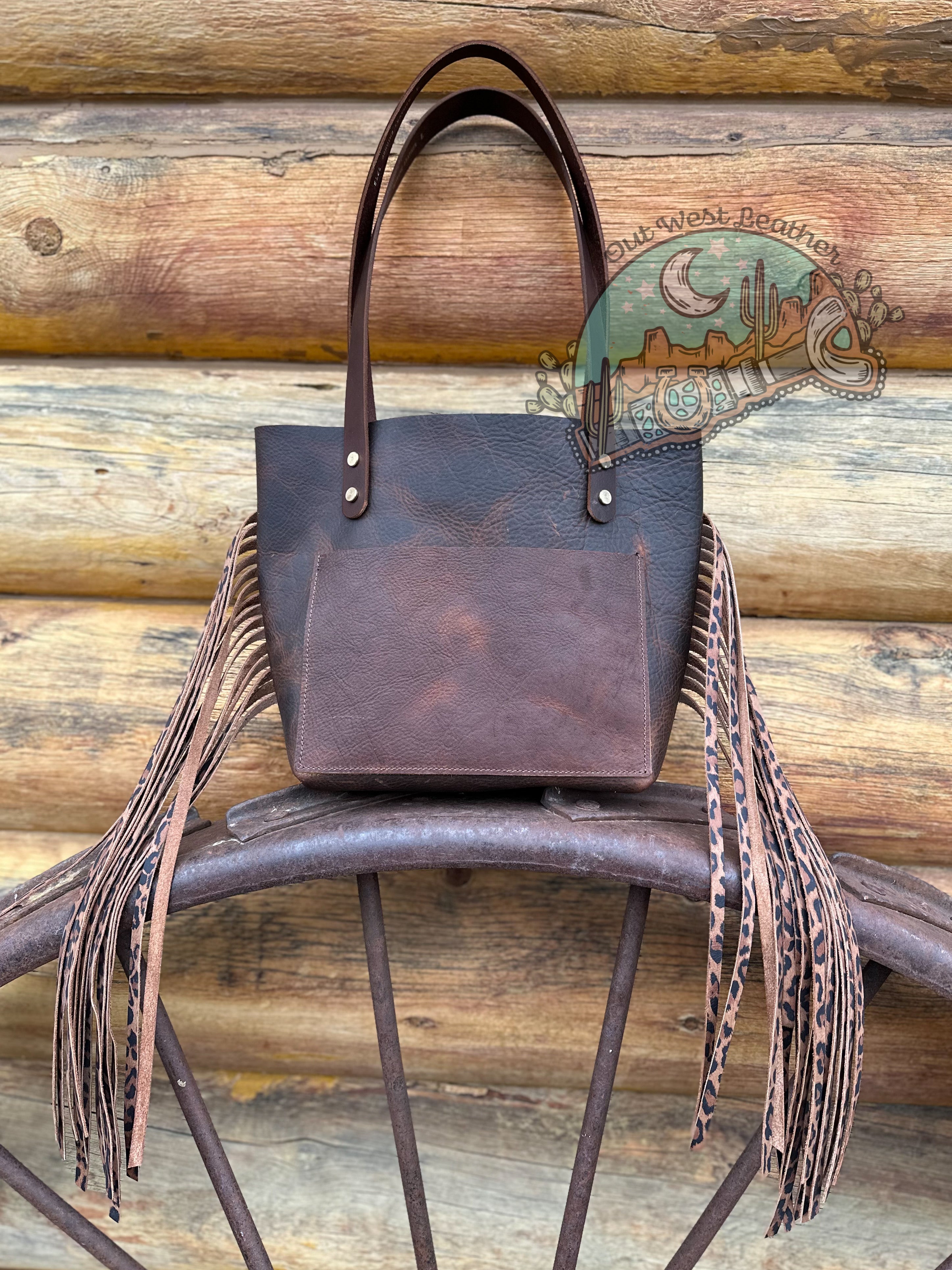 Out West Mini Leather Fringe Tote