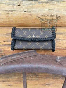 Out West Leather Braided Revamped International Wallet