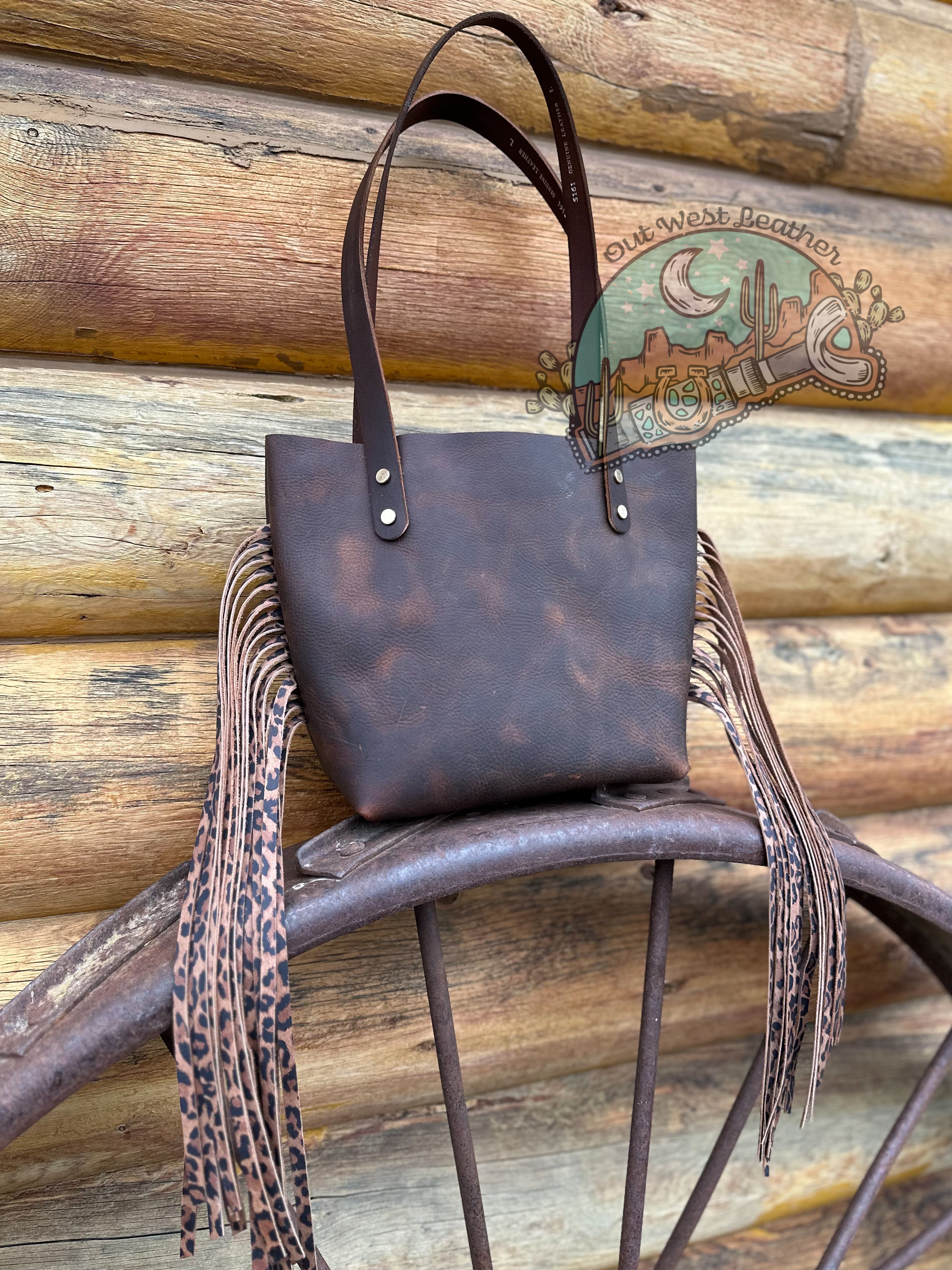 Out West Mini Leather Fringe Tote