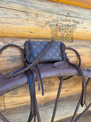 RTS Out West GM Pouch Wristlet/Crossbody Revamped Leather Braiding