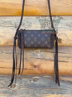 RTS Out West GM Pouch Wristlet/Crossbody Revamped Leather Braiding