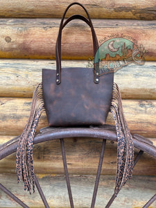 Out West Mini Leather Fringe Tote