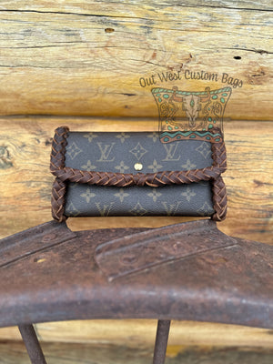 Out West Leather Braided Revamped International Wallet