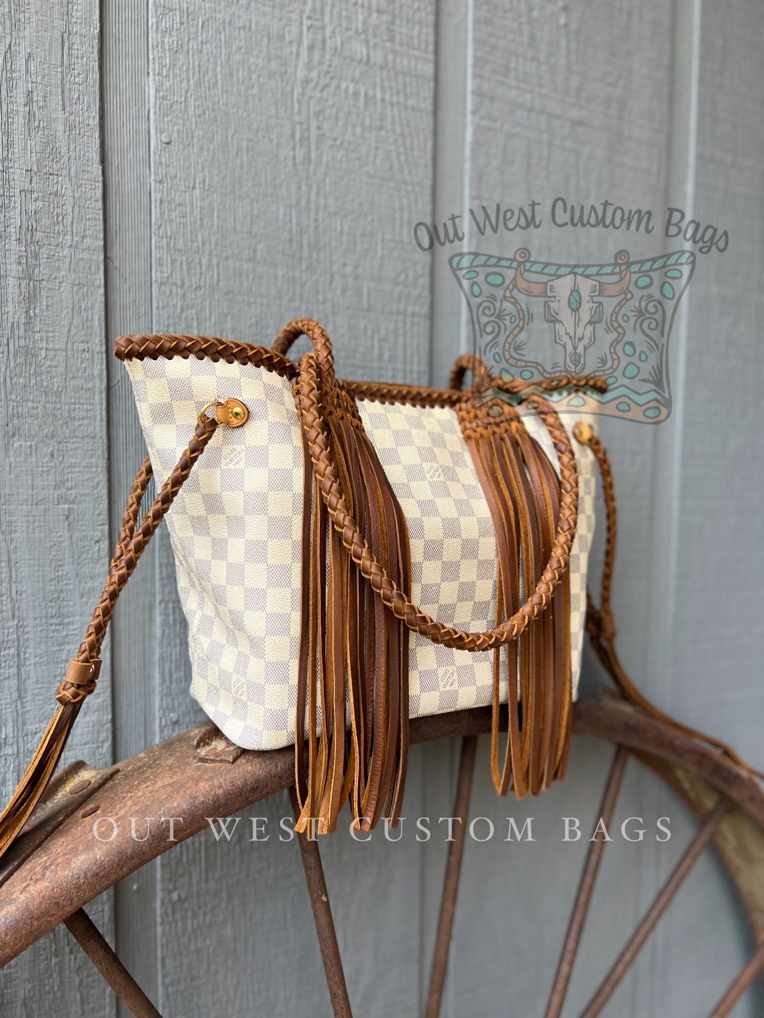 Louis Vuitton, Bags, Neverfull Crossbody Braided Strap Damier Azur New  With Tags Hard To Find